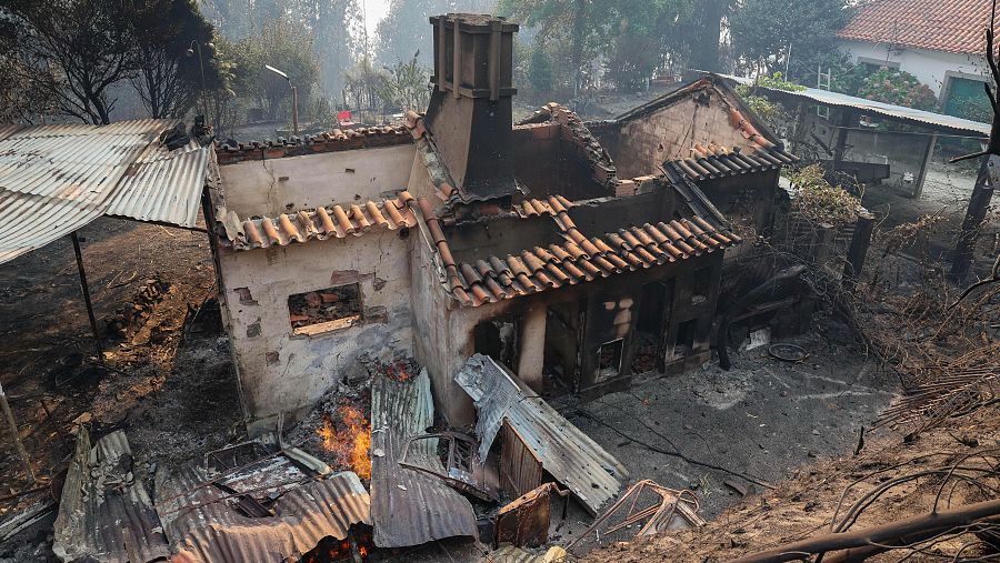Incendios en el norte y centro de Portugal