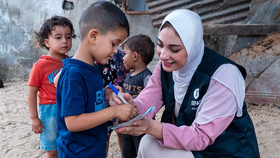 Roba Daour, responsable de Agua, Saneamiento e Higiene (WASH) de Oxfam Intermón dentro de la Franja.