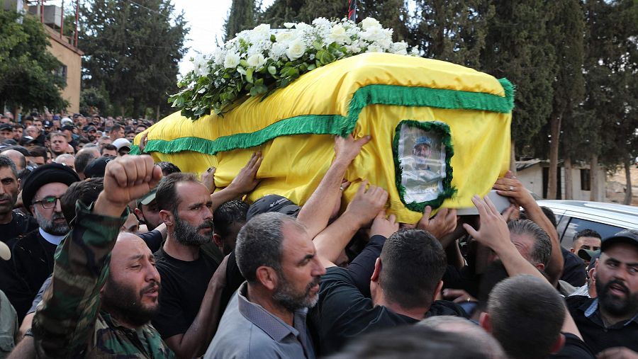 Funerales de un miembro de Hizbulá