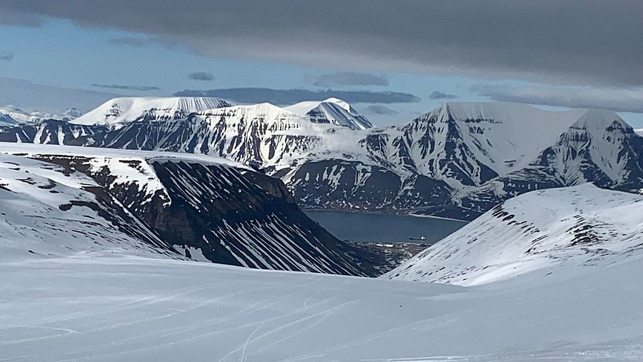 Vista del glaciar de Svalbard