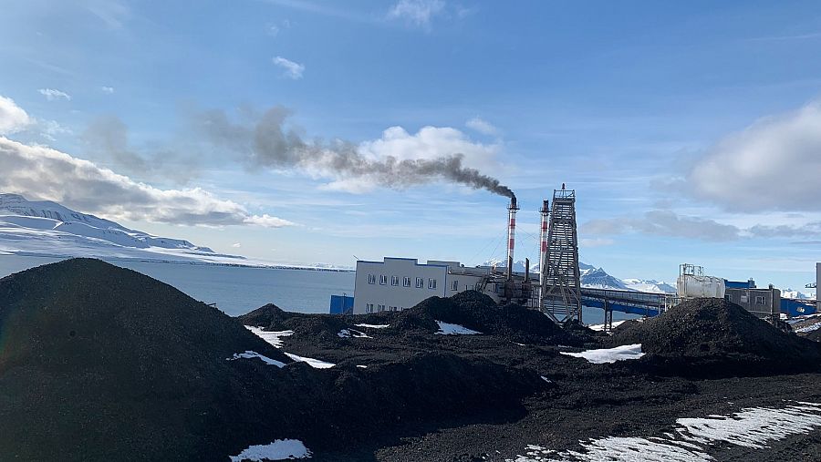 Vista de Barentsburg, el asentamiento ruso en Spitsbergen