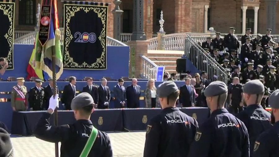 La Policía Nacional celebra a sus patronos en Sevilla.