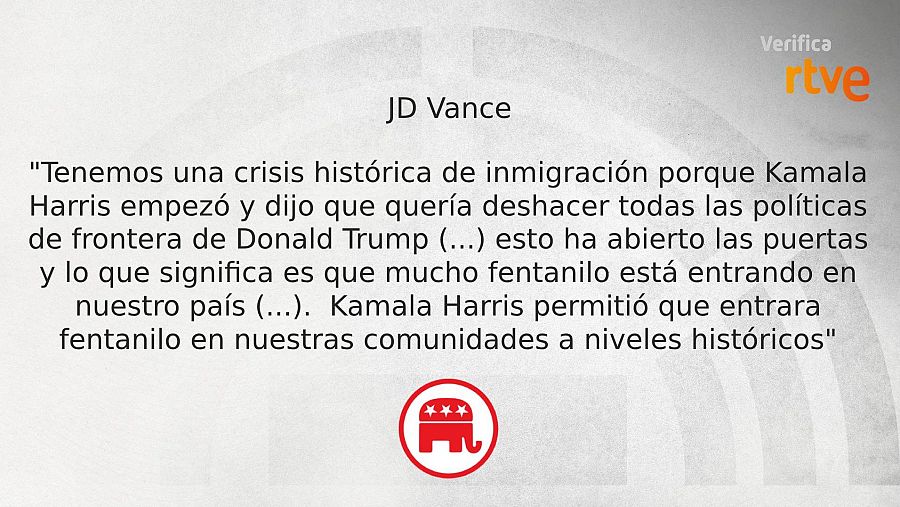 JD Vance ha asegurado que la inmigración introduce fentanilo en EE.UU.