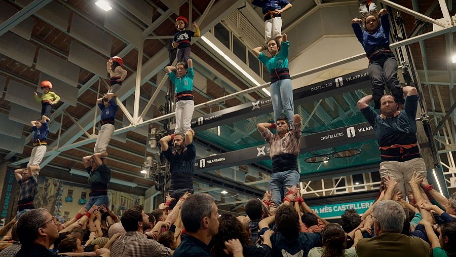 Assaig dels Castellers de Vilafranca a 'En router'