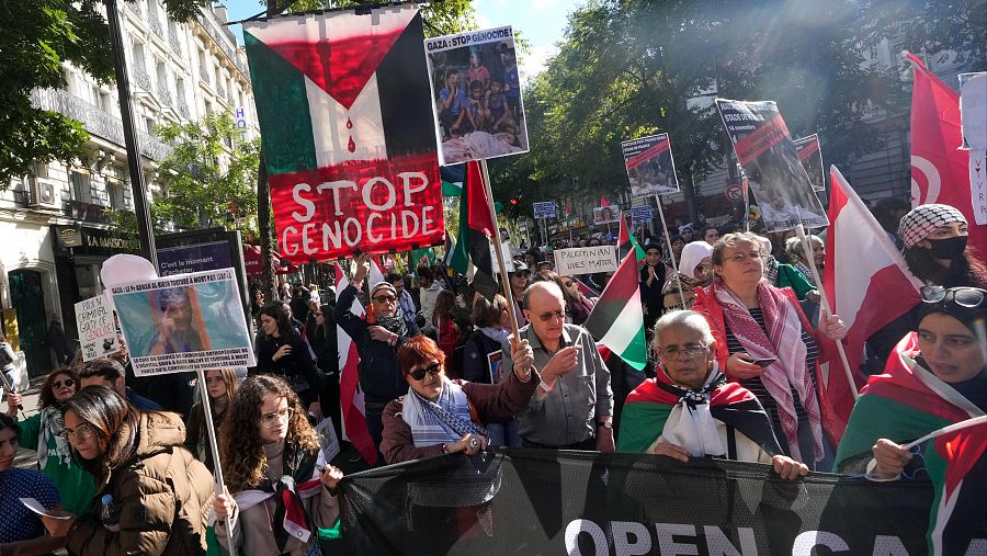 Manifestación propalestina en París