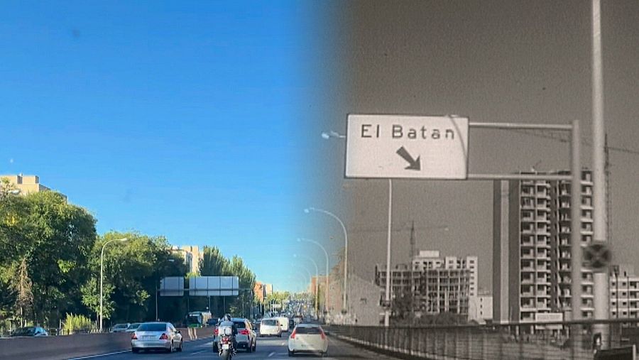 Paseo de Extremadura, salida de El Batán, en 2024 y 1968