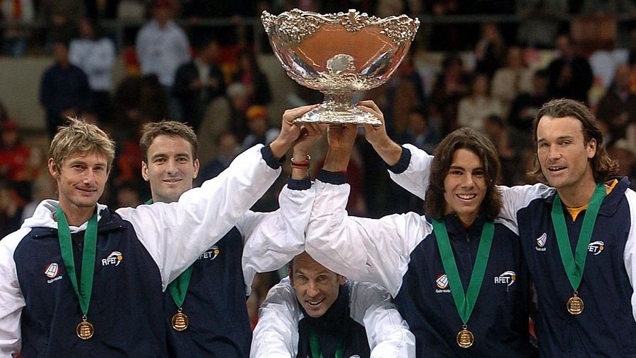 Rafa Nadal se retira: ganador de su primera Copa Davis en 2004