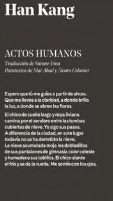 Portada de 'Actos humanos'.