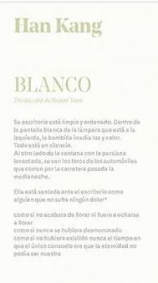 Portada de 'Blanco'.