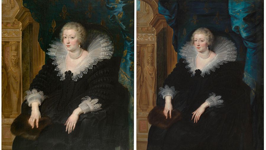 Ana de Austria, reina de Francia (Pedro Pablo Rubens, h. 1622) y Ana de Austria, reina de Francia (Taller de Pedro Pablo Rubens, 1622-25)