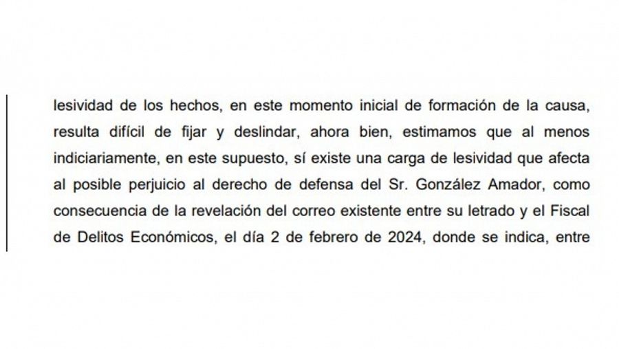 Parte del auto del Supremo.