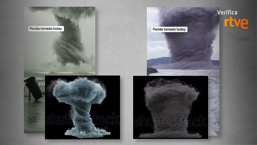 Comparación de los tornados de ShutterStock y del vídeo por el que nos habéis preguntado