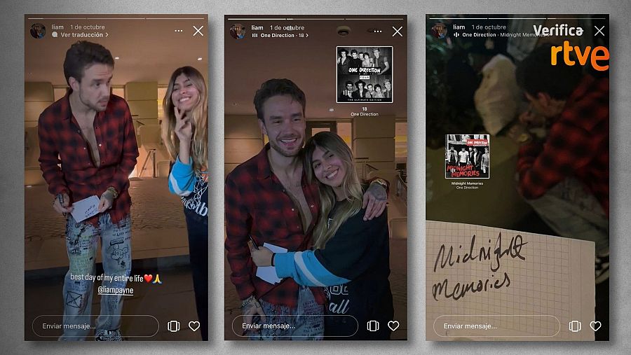 Instantáneas de las “historias” de Instagram con las imágenes originales del 30 de octubre