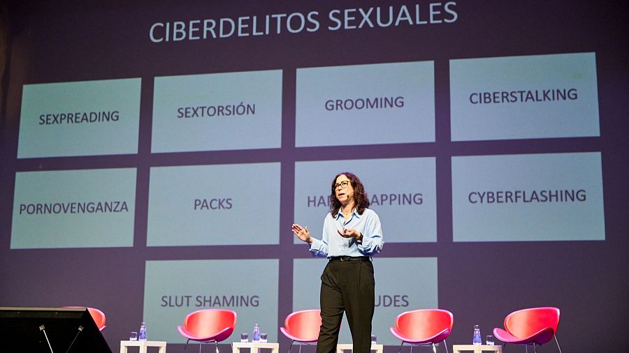 La socióloga Carmen Ruiz Repullo en el Encuentro Internacional de Coeducación de octubre de 2024