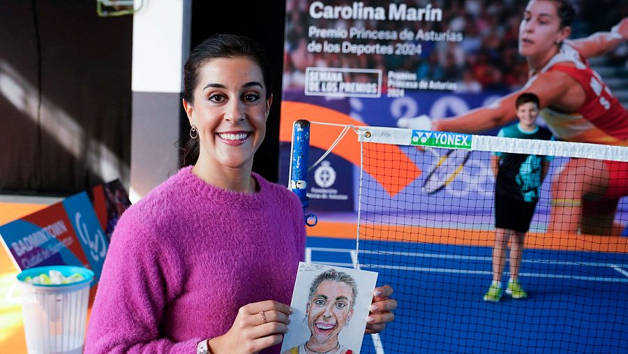 La campeona olímpica de bádminton Carolina Marín