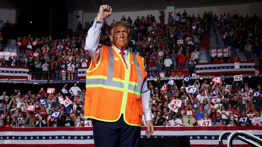 El candidato republicano, Donald Trump, en Green Bay, Wisconsin