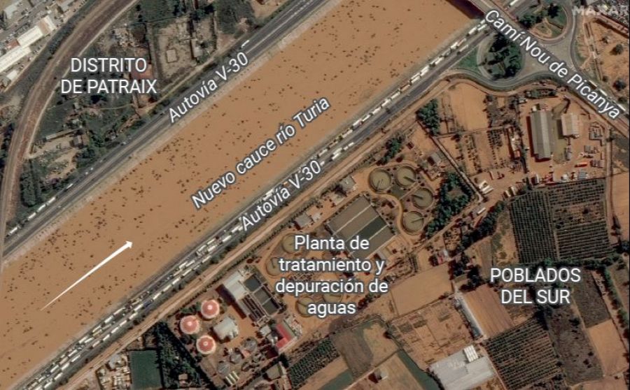 3. El nuevo cauce del río Turia al sur de Valencia.