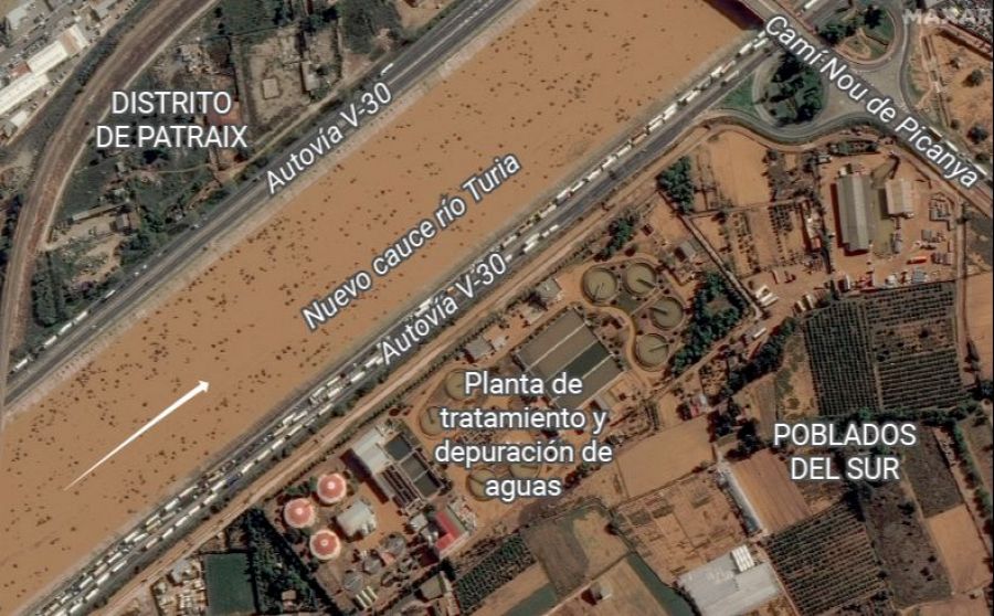 3. El nuevo cauce del río Turia al sur de Valencia.