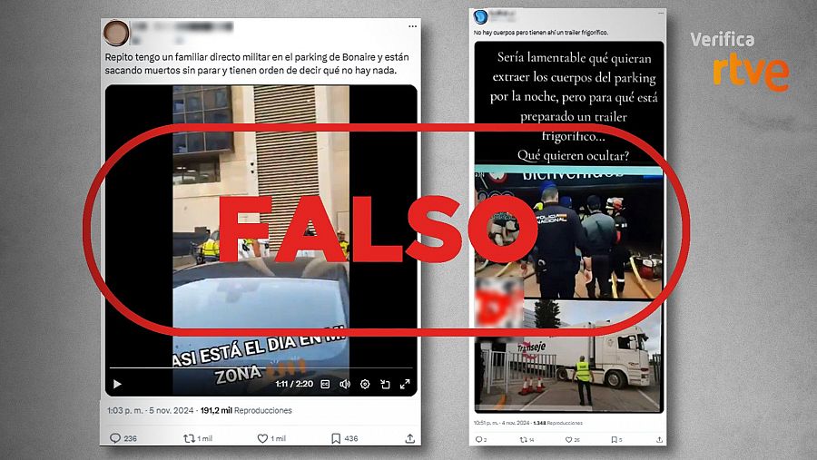 Mensajes de X ubican falsamente estas imágenes en las inmediaciones del centro comercial Bonaire