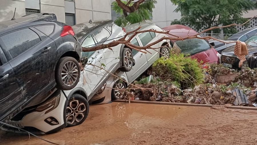 Eduardo González se vió sorprendido por la riada en Paiporta