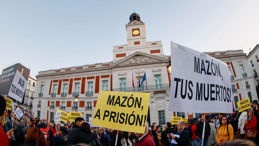 Manifestación en Madrid contra la gestión de la DANA por parte de Carlos Mazón