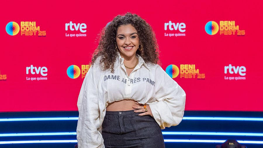 Blanca Paloma, representante de España en Eurovisión 2023, en la rueda de prensa del Benidorm Fest.