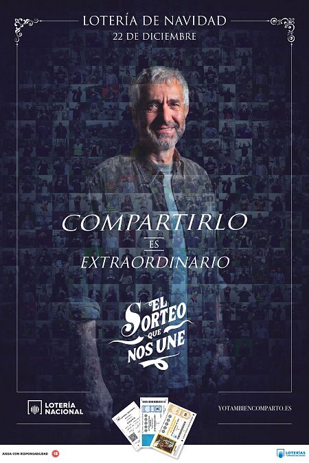 Cartel Lotería de Navidad 2024 con el lema 