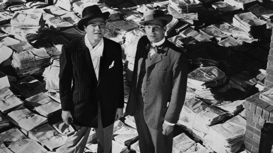 Orson Welles y Joseph Cotten en una imagen promocional de 