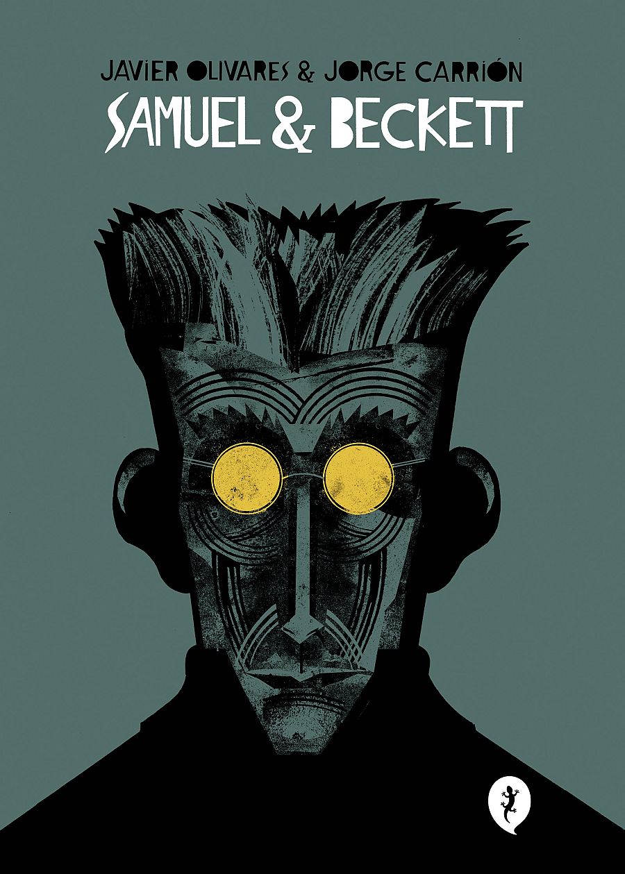 Portada de 'Samuel & Beckett' de Javier Olivares y Jorge Carrión, con la ilustración de un rostro.
