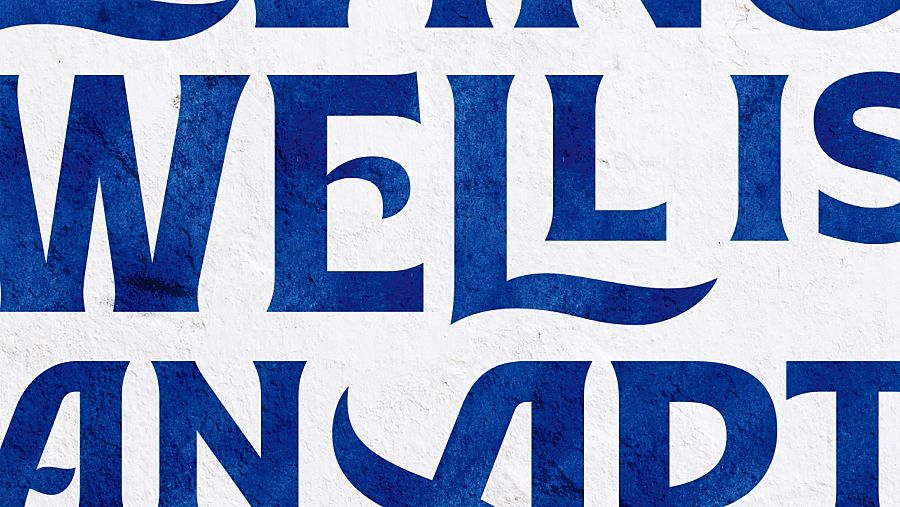 Detalle de la tipografía Larios, inspirada en la gráfica popular malagueña.