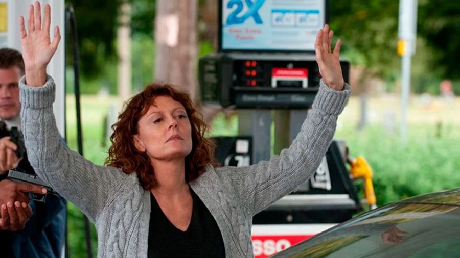 Susan Sarandon, con los brazos en alto, en una escena de la película 