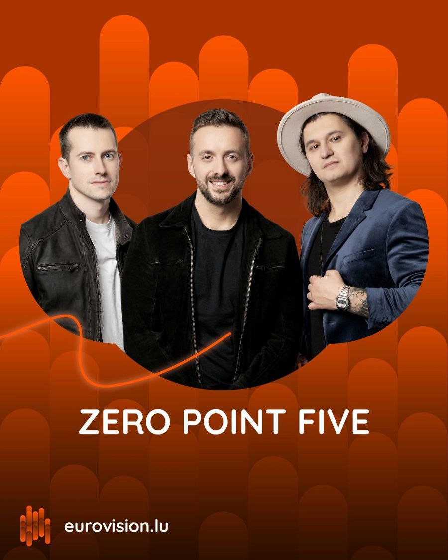 Zero Point Five, representantes de Luxemburgo en Eurovisión, posan para una foto promocional.
