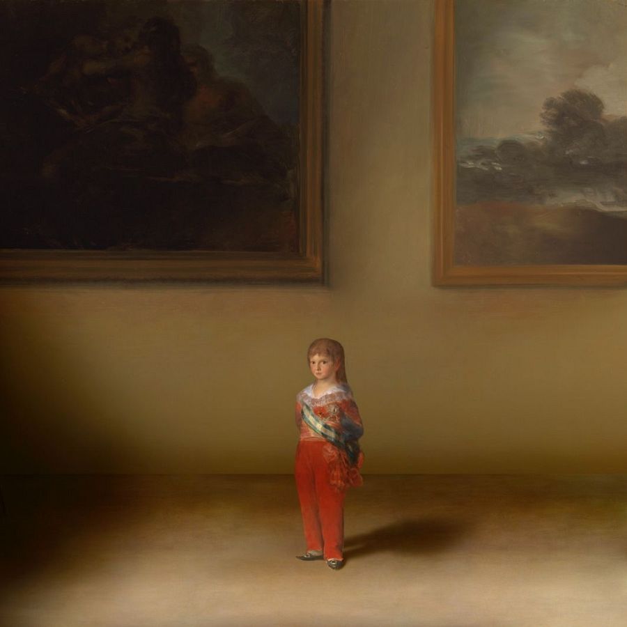 El infante Francisco de Paula de Borbón, en una sala con cuadros de Goya, en una imagen digital de Jorge Salgado.