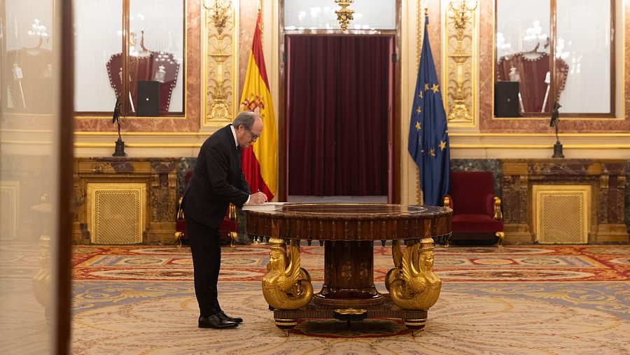 El Defensor del Pueblo, Ángel Gabilondo a su llegada al Congreso.