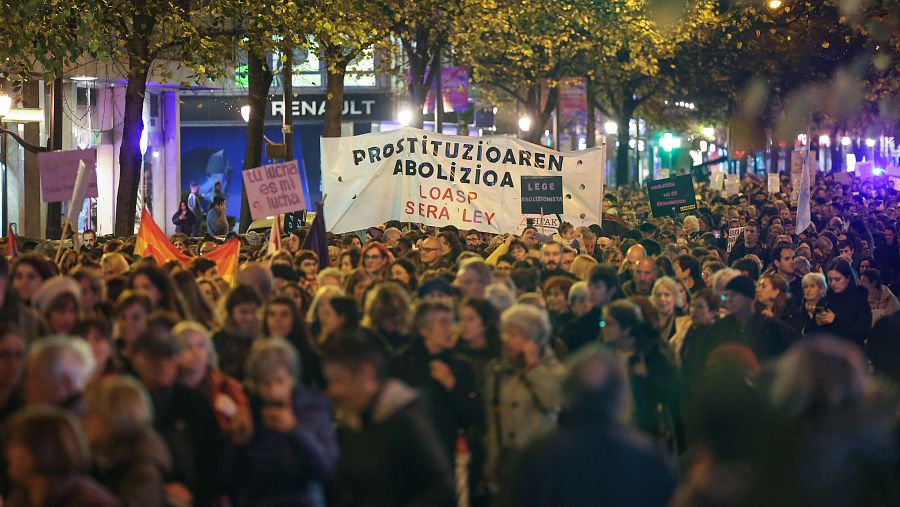 Manifestaciones 25N: Bilbao defiende la abolición de la prostitución