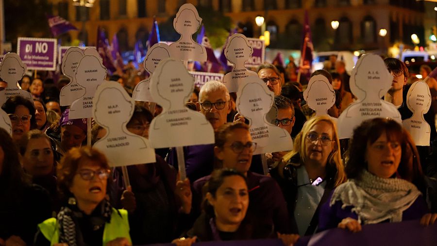 Manifestaciones 25N: Málaga recuerda a las asesinadas por violencia de género