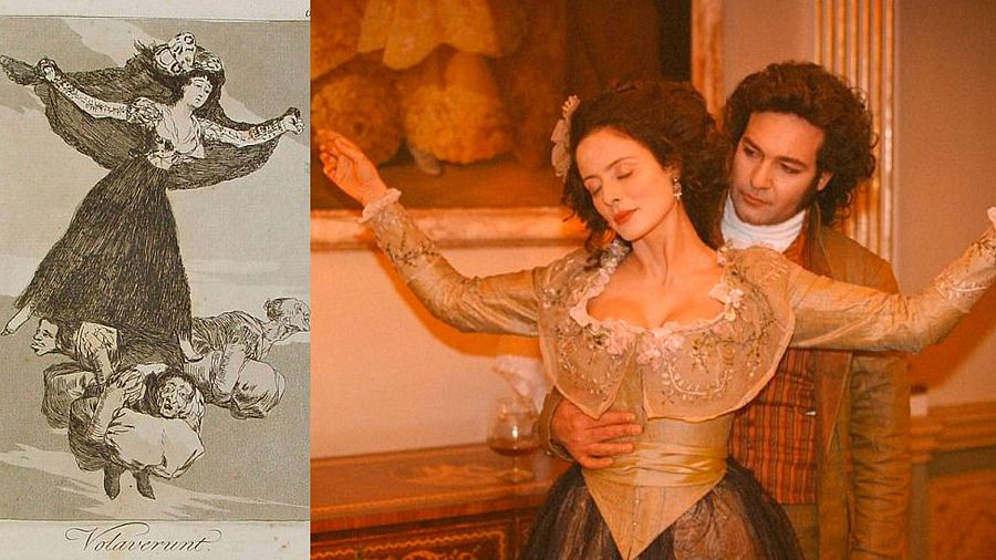 Grabado y foto de la película 