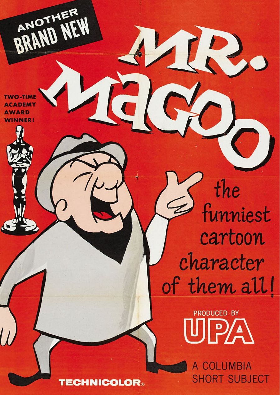 Mr. Magoo, dos veces ganador del Oscar, anuncia su nuevo cortometraje en Technicolor, producido por UPA y distribuido por Columbia Pictures.