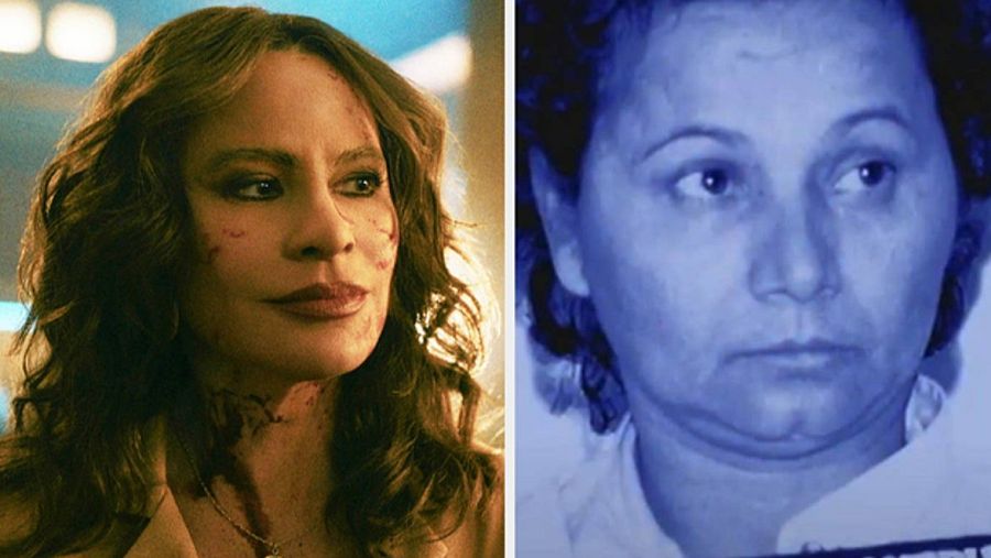 Fotografías de Sofía Vergara y la narcotraficante Griselda, a quien protagonizó la actriz en una serie de televisión