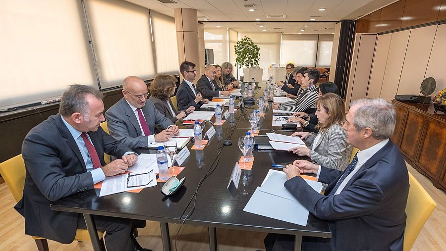 José Pablo López, presidente de RTVE, en la primera reunión del Consejo de Administración de RTVE