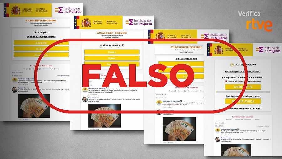 Capturas de la encuesta que pide rellenar la web fraudulenta