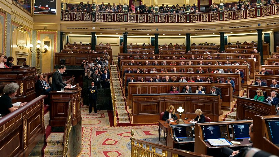 Sesión plenaria en el congreso de los diputados el año 2018