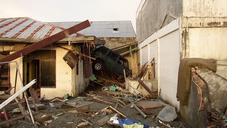 Voluntarios españoles recuerdan la destrucción del tsunami en el Índico