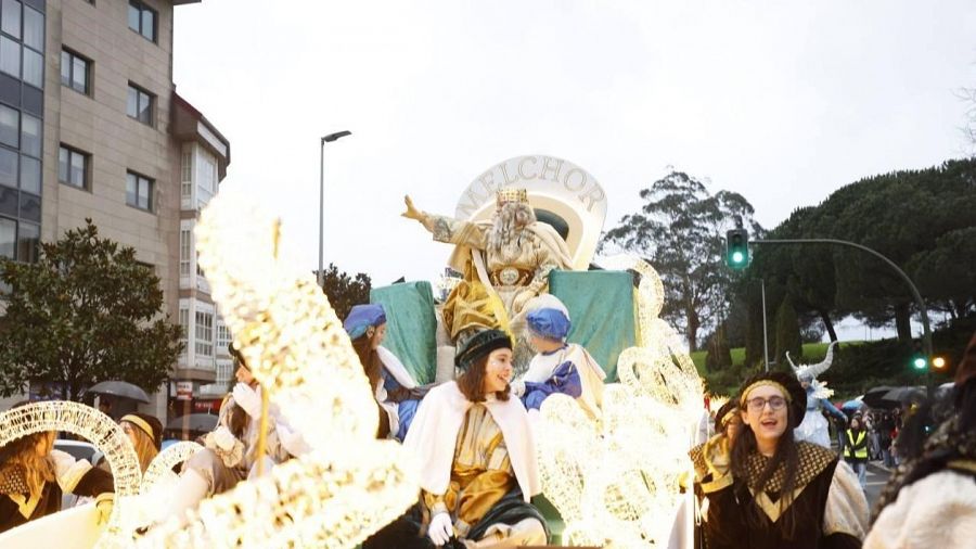 Cabalgata bajo la lluvia en Santiago de Compostela