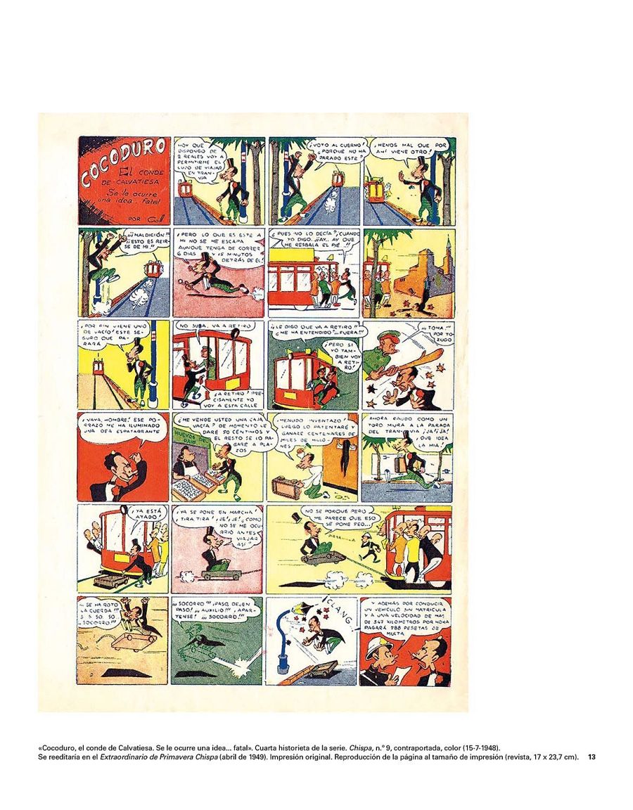 Viñetas de cómic que narran una historia sobre Cocoduro y un funicular; diálogos e ilustraciones describen una idea fatal.