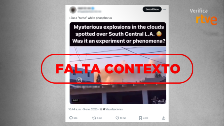 Vídeo de explosiones en el cielo sobre zona residencial.  Publicación verificada con 1.3M de visualizaciones. ¿Experimento o fenómeno?