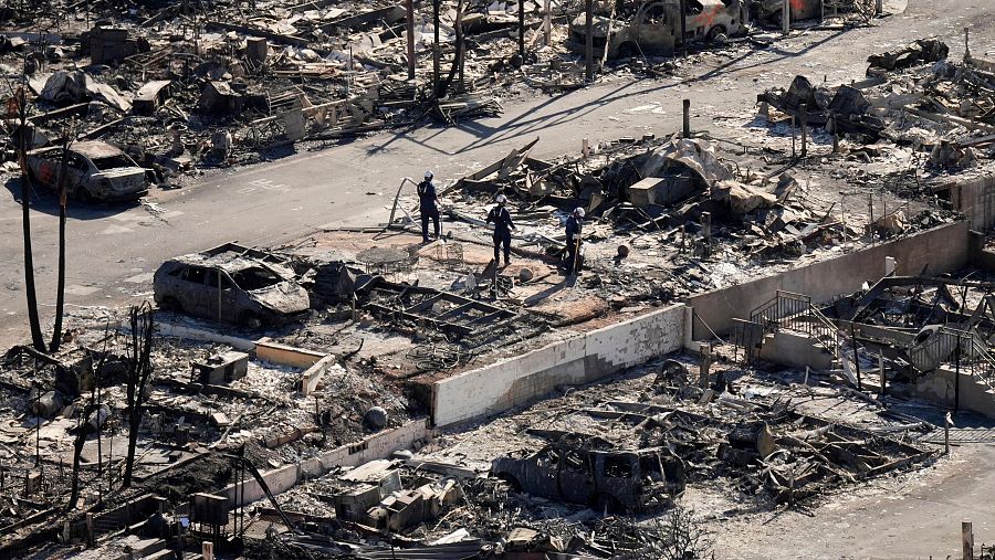 Devastación causada por el incendio Palisades en Malibú