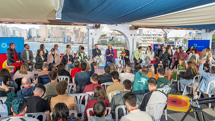 Rueda de prensa en el Mirador del Castillo de Benidorm