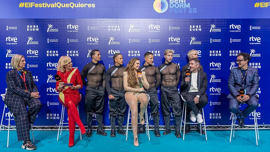 Rueda de prensa tras la final, anoche en Benidorm