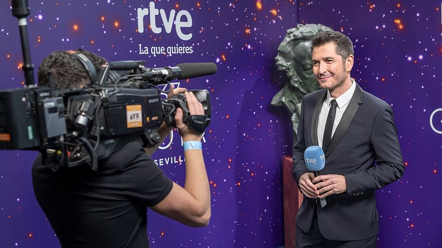 Carlos del Amor, en la alfombra de los Goya